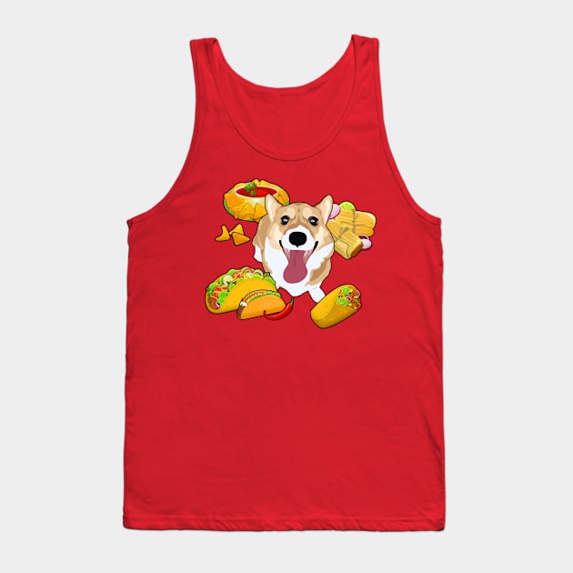 Mexican Food Corgi Tank Top by MaplewoodMerch